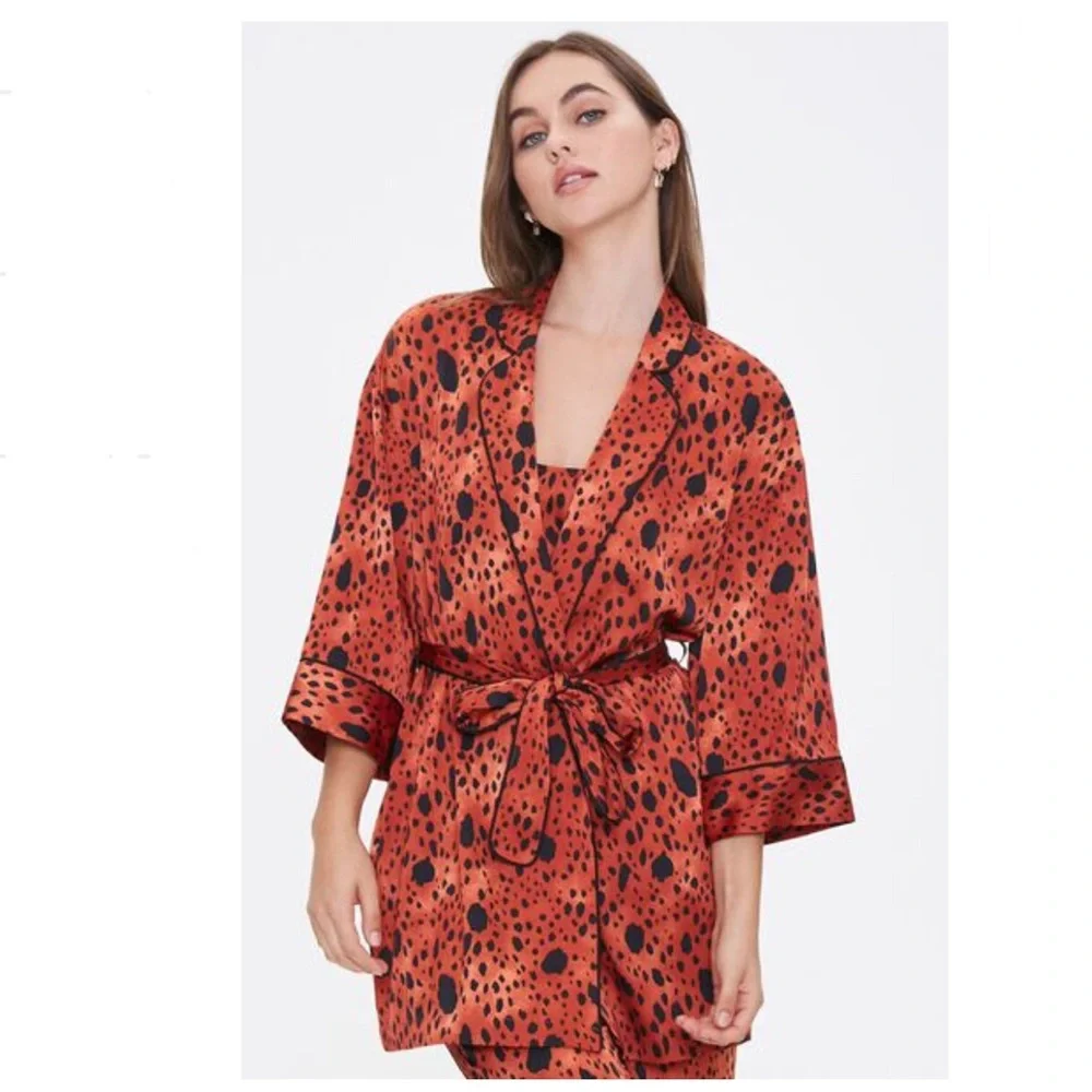 Satin Spotted Robe NWT